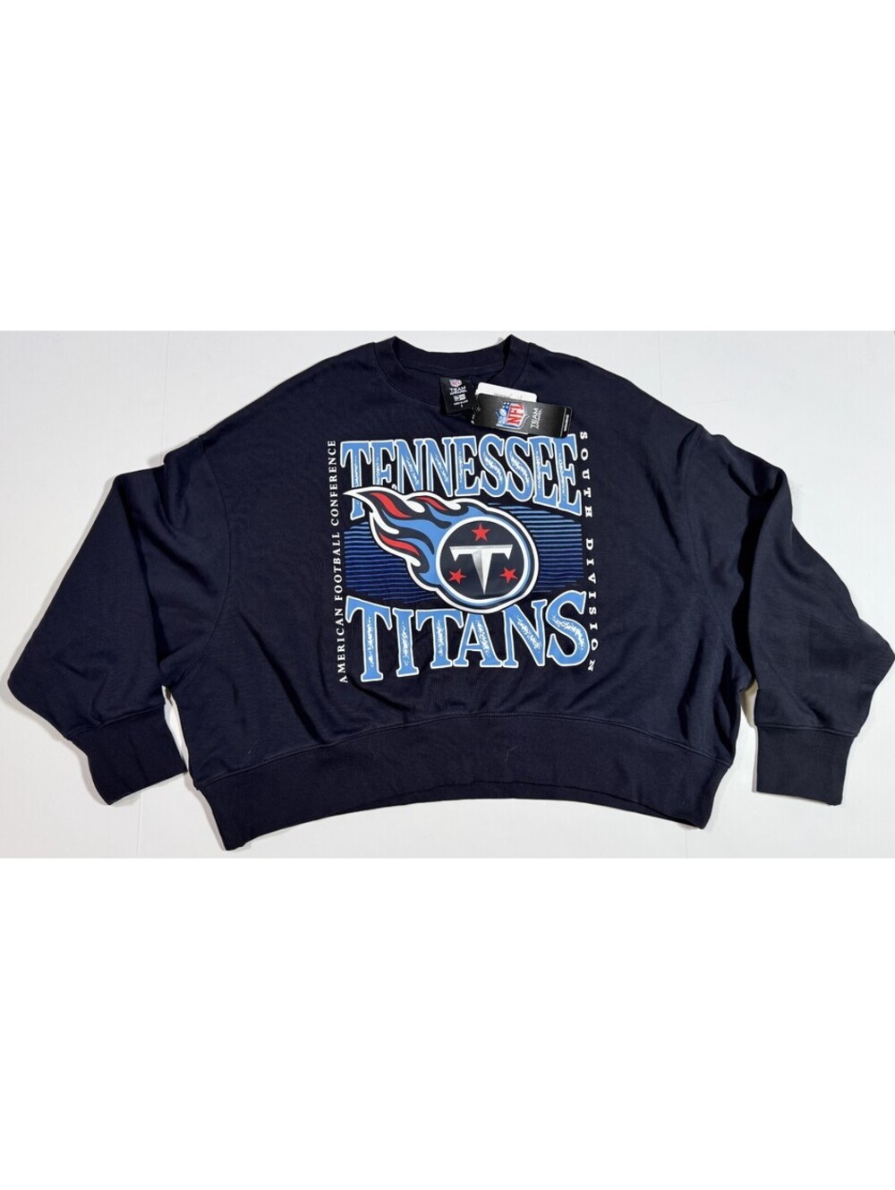 New Era Tennessee Titans Long Sleeve Crop Sweatshirt Women's S NWT